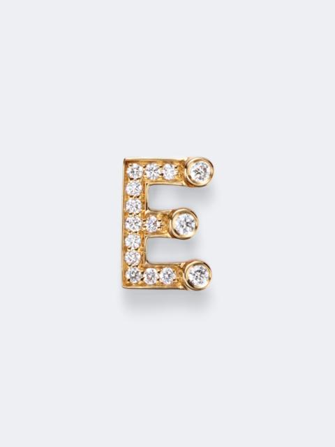 SOPHIE BILLE BRAHE Initial Petite E 18kt gold single earring with diamonds