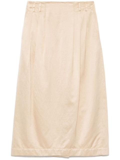 PESERICO satin midi skirt