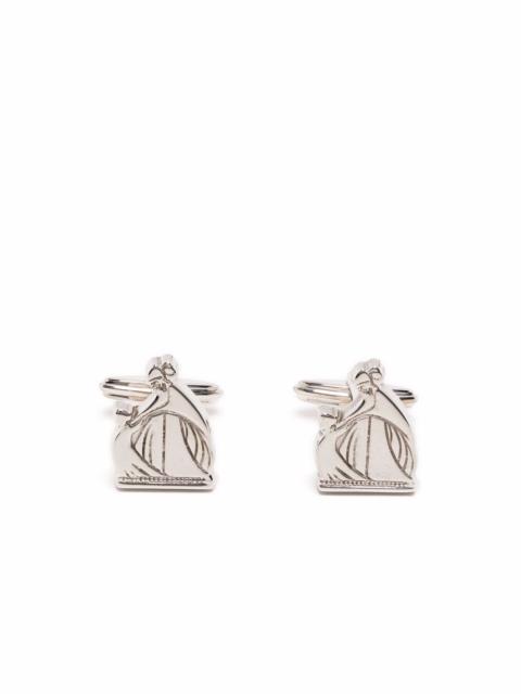 Lanvin engraved sculpted cufflinks