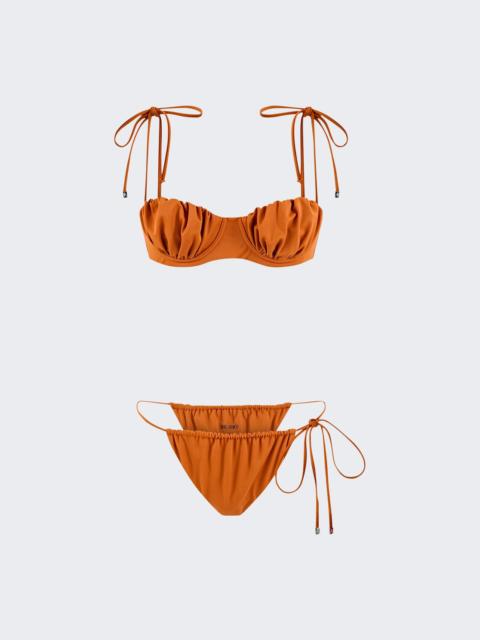 THE ATTICO Two Piece Bikini Set Orange