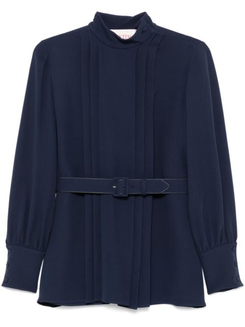 Valentino cady belted blouse