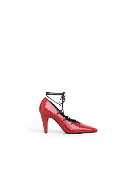 Alaïa CONE LACED PUMPS IN AYERS LEATHER