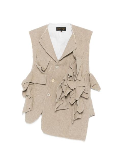 Comme Des Garçons ruffled buttoned gilet
