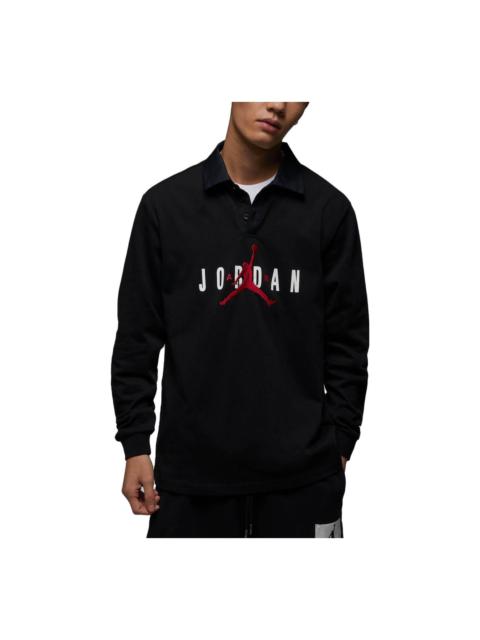 Jordan Air Jordan SS23 Jumpman Logo Polo Shirt 'Black' DV7655-010
