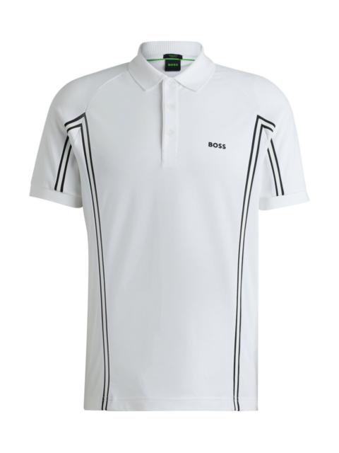 BOSS POLO SHIRT 와 로고 세부