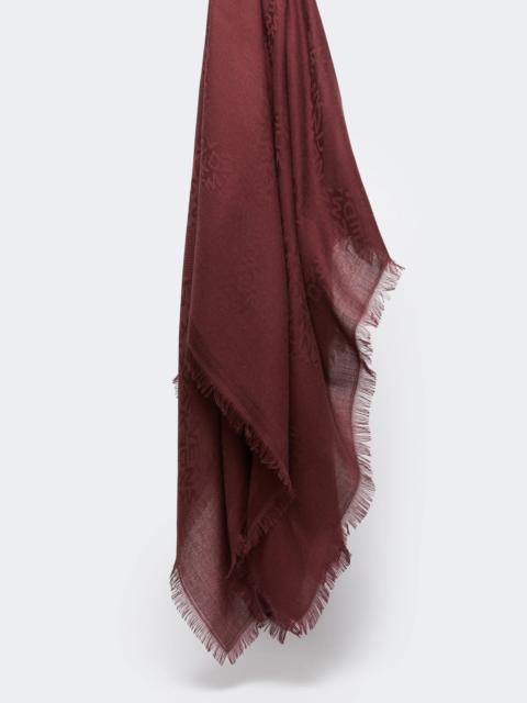 WEEKEND Max Mara Jacquard-knit modal and cashmere shawl - BORDEAUX