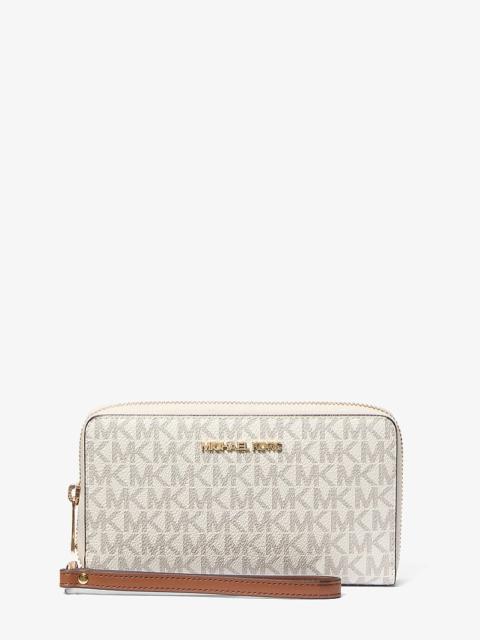 MICHAEL KORS Jet Set Signature Logo Smartphone Wristlet