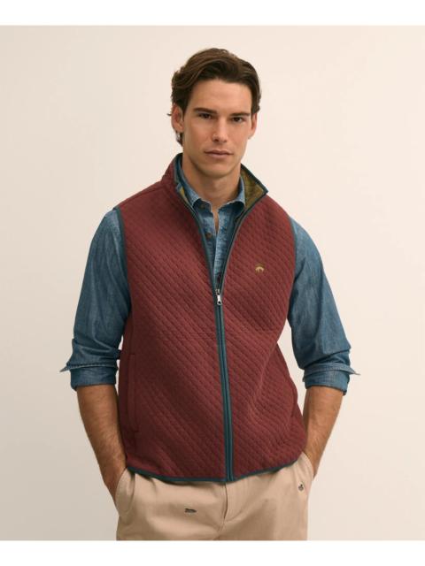 Brooks Brothers Cotton Blend Diamond-Quilted Vest