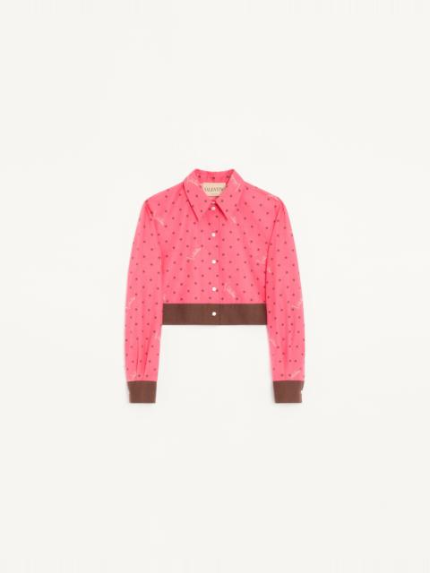 Valentino MUSLIN STARRY SIGNATURE SHIRT WITH STAR-PRINT