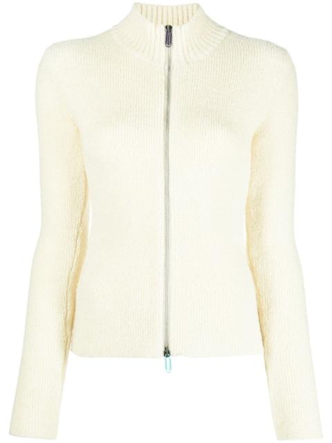 knitted zipped cardigan