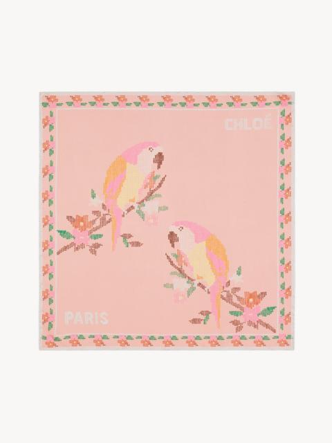 Chloé THE CHLOÉ PARROT SQUARE SCARF IN SILK TWILL