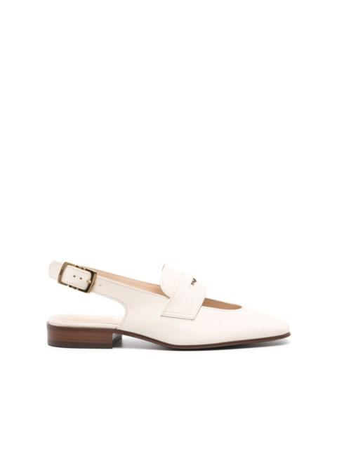 slingback leather loafers