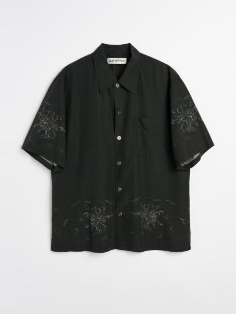 Our Legacy Every Shirt Shortsleeve Skull Vine Print Lyocell