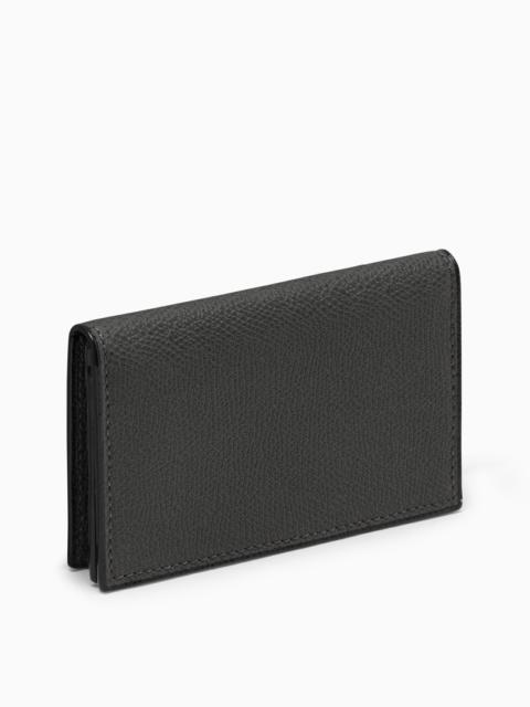 Gray leather card holder