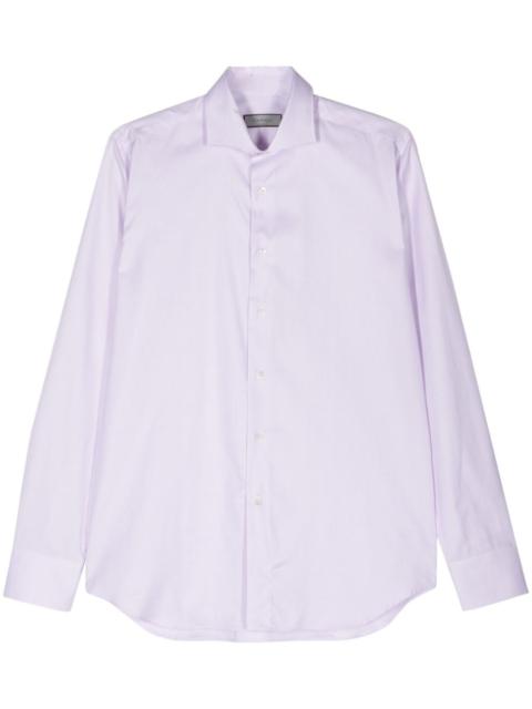 Canali mini-check cotton shirt