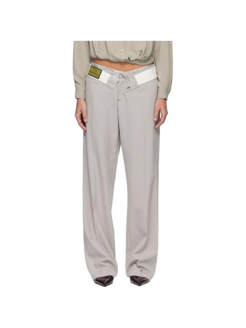 MM6 Maison Margiela Gray Reverse Waistband Trousers