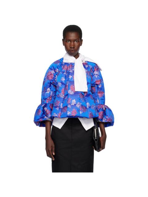 Comme Des Garçons Navy Jacquard Quilted Jacket