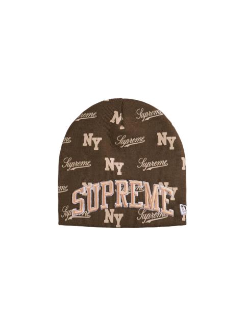 Supreme New Era Monogram Beanie "SS26 - Brown" SU27859