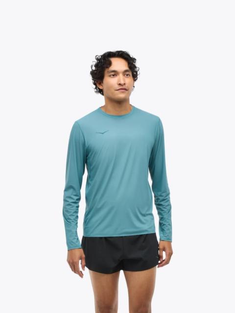 HOKA Men's Airolite Run Long Sleeve Shirt in Mountain Fog