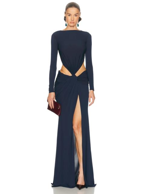 ALEX PERRY for FWRD Long Sleeve Twist Gown