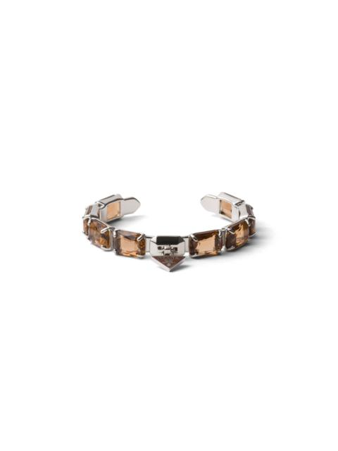 Prada Metal bracelet with crystals