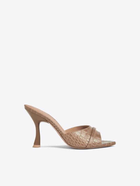 MALONE SOULIERS Julia 90 Taupe Leather Sandals