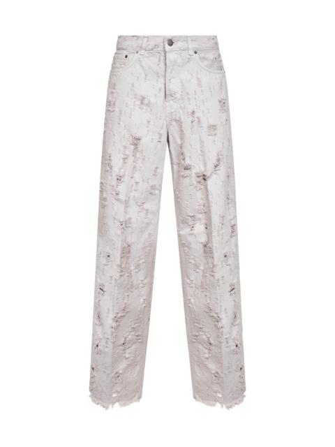 HAIKURE Grey destroyed denim Bethany boyfriend jeans