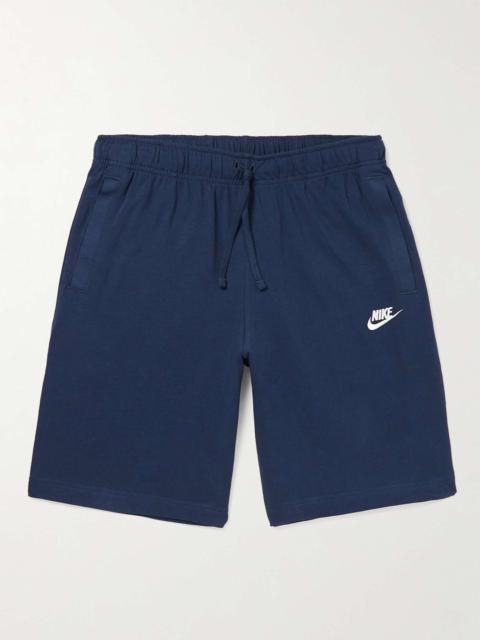 Nike Straight-Leg Logo-Embroidered Cotton-Jersey Drawstring Shorts