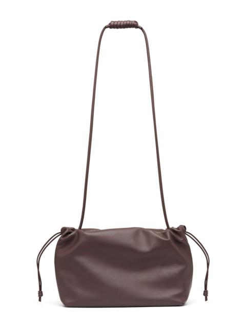 ST. AGNI Soft Drawstring Leather Pouch Bag brown