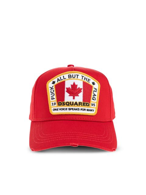 DSQUARED2 flag-patch baseball cap