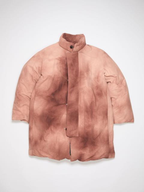 Dyed puffer coat - Rust red