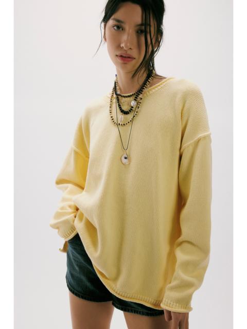 FREE PEOPLE We The Free Ella Roll-Neck Cotton Knit Sweater