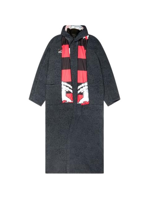 prototypes floral-jacquard terrycloth coat