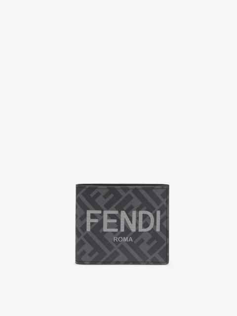 FENDI Wallet with eight interior card slots and one compartment for banknotes. Made of textured fabric wit