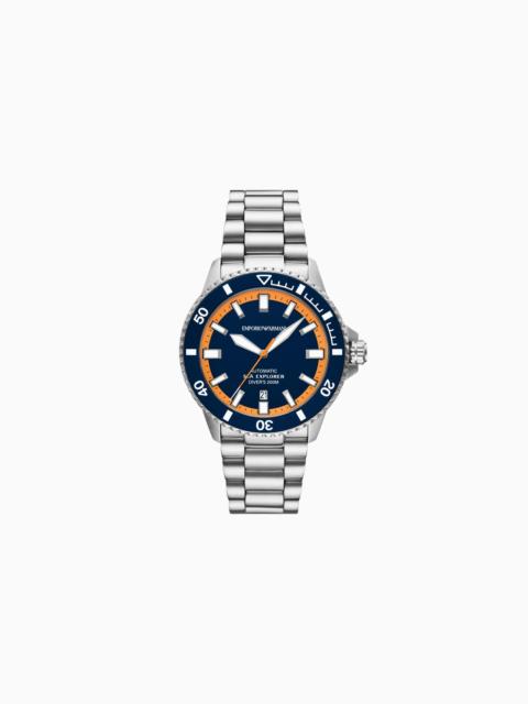 EMPORIO ARMANI SEA EXPLORER AUTOMATIC STAINLESS STEEL WATCH