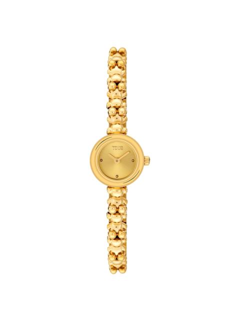 TOUS Analog watch with gold-colored steel bracelet Bold Bear Round
