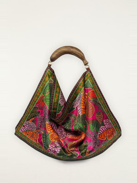 FARM RIO Green Scarf Tote Bag