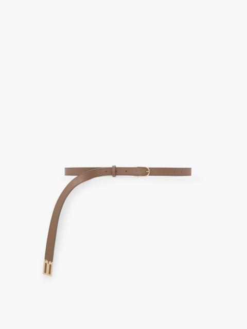 Victoria Beckham Dorian B Finite Belt In Dove Grey Soft Leather