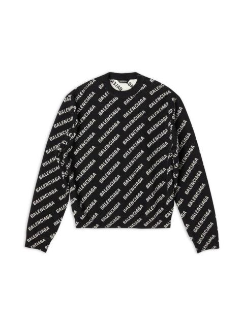 BALENCIAGA mini allover logo sweater