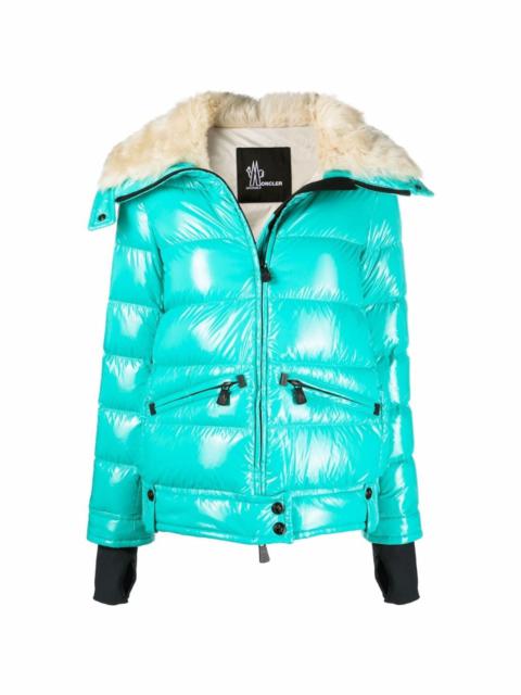 Moncler Grenoble shearling-collar padded short jacket