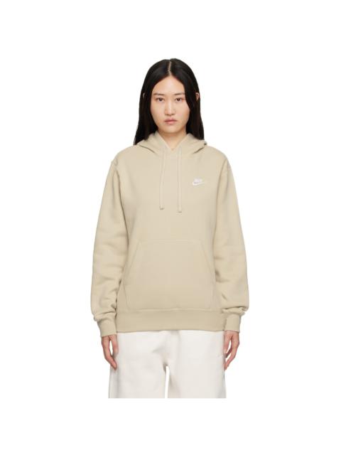 Nike Beige Embroidered Hoodie
