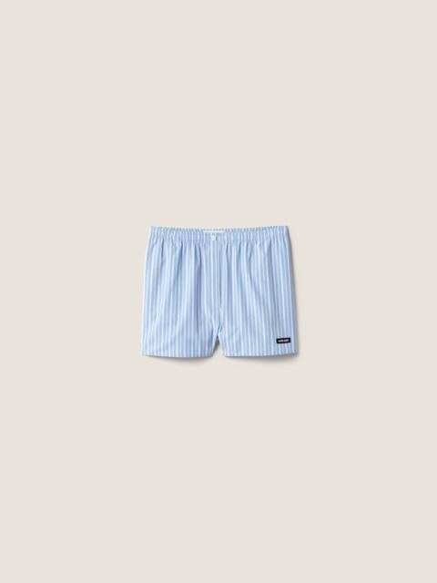 Miu Miu Striped poplin boxer shorts