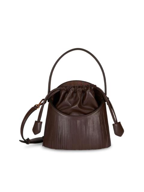 Saturno fringed leather mini bag