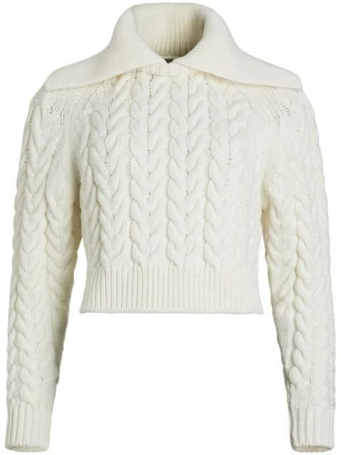PATOU sailor cable-knit sweater