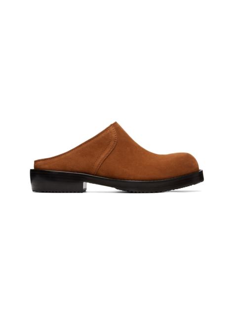 Dries Van Noten Tan Suede Clog Loafers