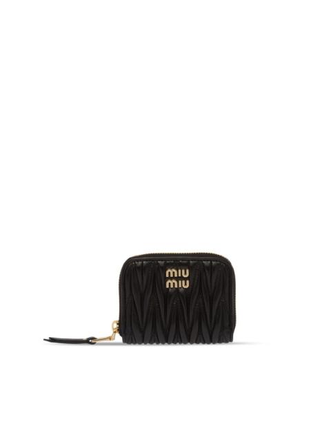 Miu Miu matelassé leather coin purse