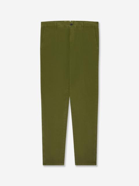 SLOWEAR Slim fit organic cotton twill trousers