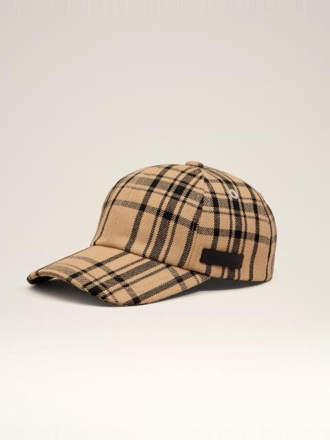 AMI Paris BROWN WOOL CHECKED PATCH CAP