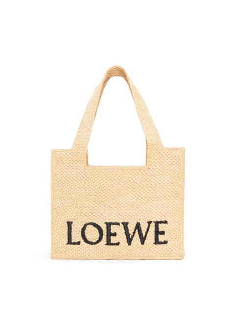 Loewe Medium LOEWE Font Tote in raffia
