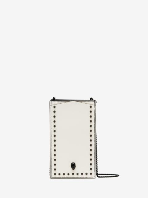 Alexander McQueen Women's Skull Phone Case With Chain in Soft Ivory